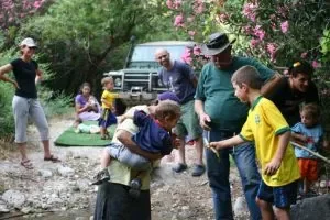 משפחה נהנית מטיול ג'יפים ברמת הגולן